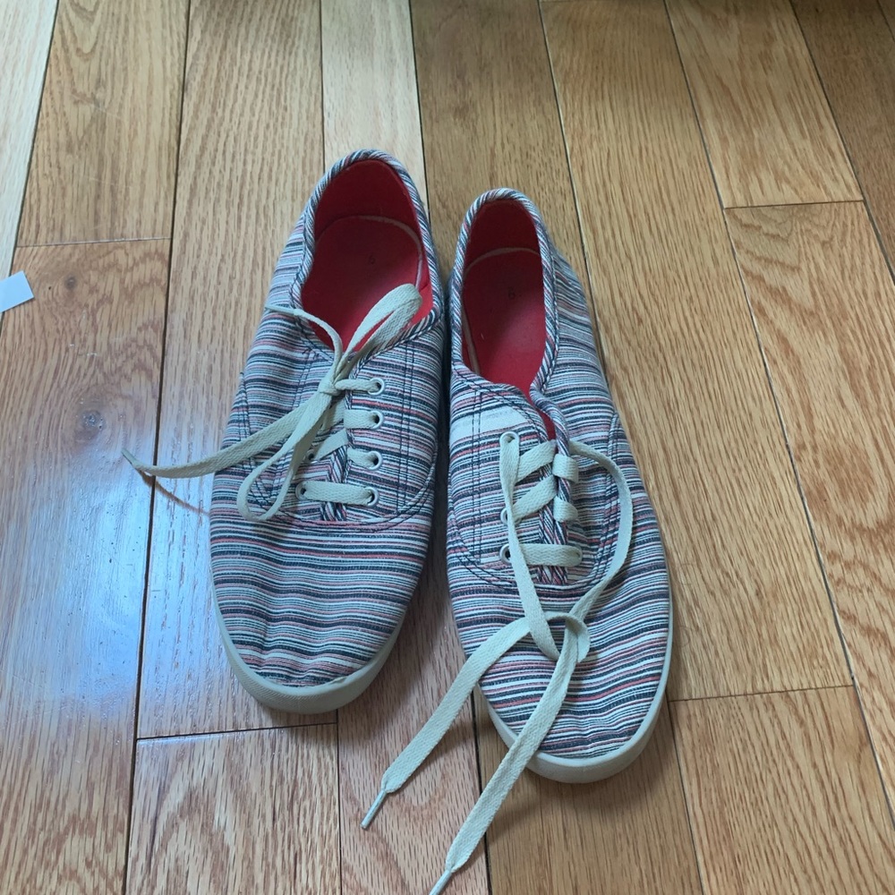 Striped Slip ons